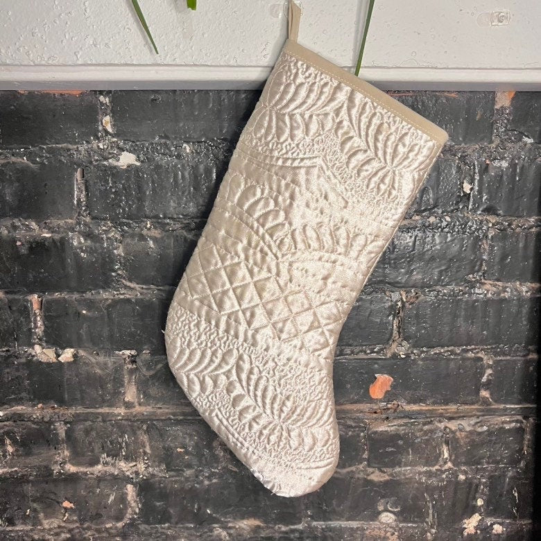 Champagne Quilted Stocking