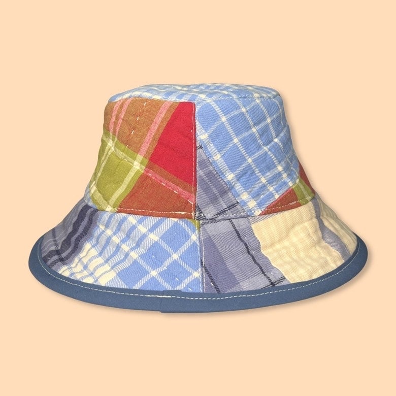 Plaid Patchwork Quilted Bucket Hat