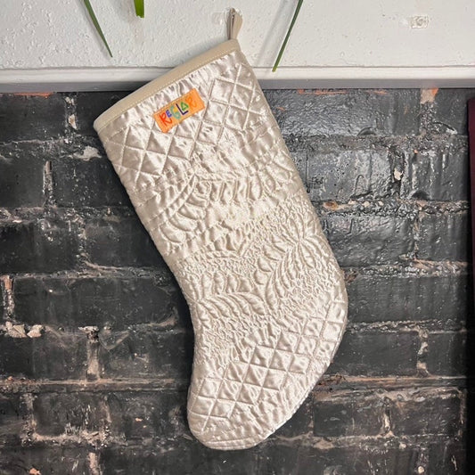 Champagne Quilted Stocking