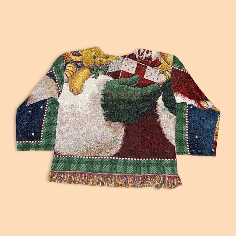 Vintage Santa Blanket Sweater