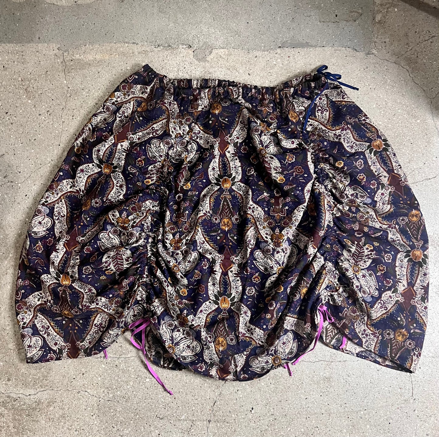 Floral Paisley/Purple Parachute Skirt