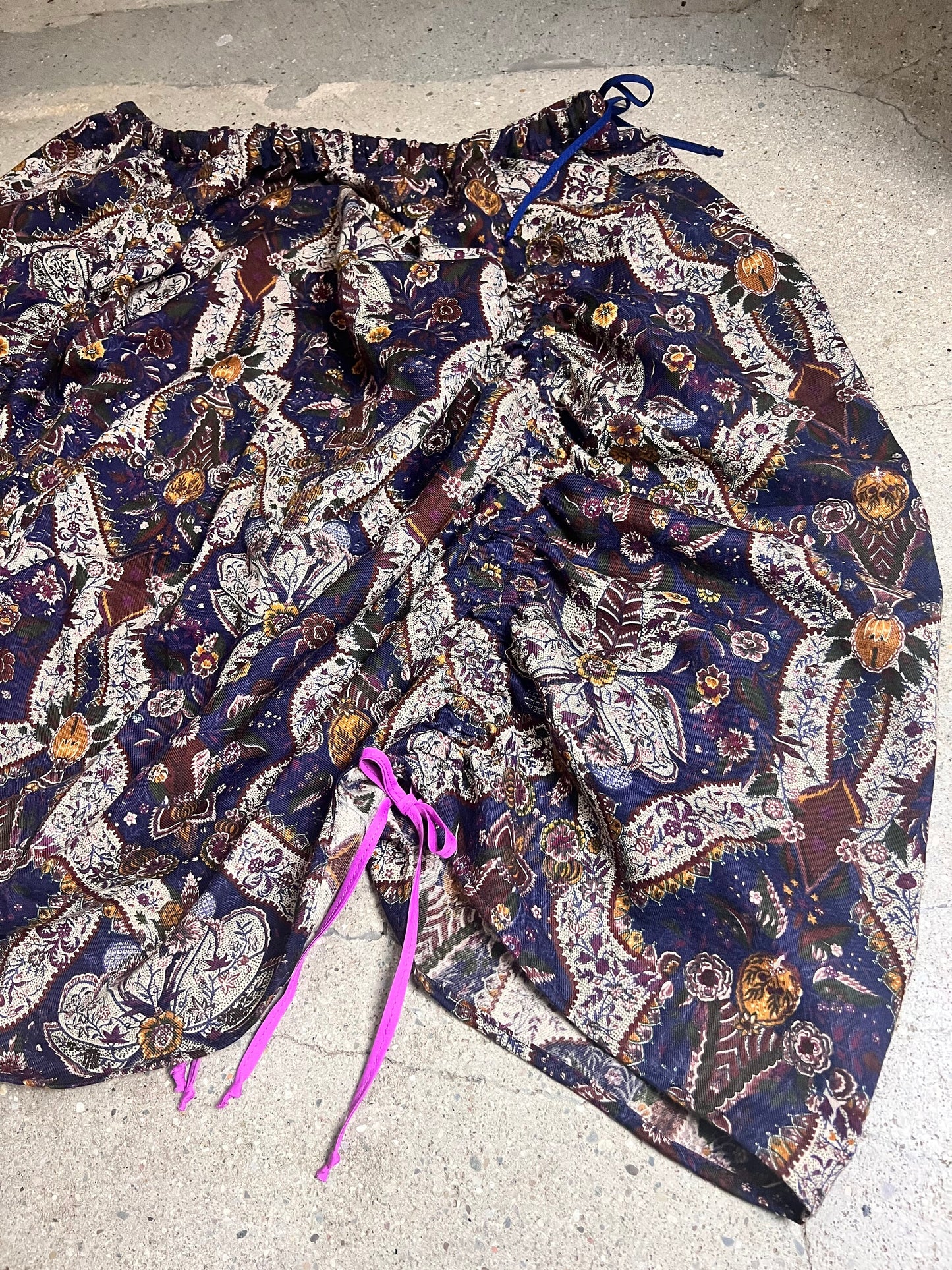 Floral Paisley/Purple Parachute Skirt